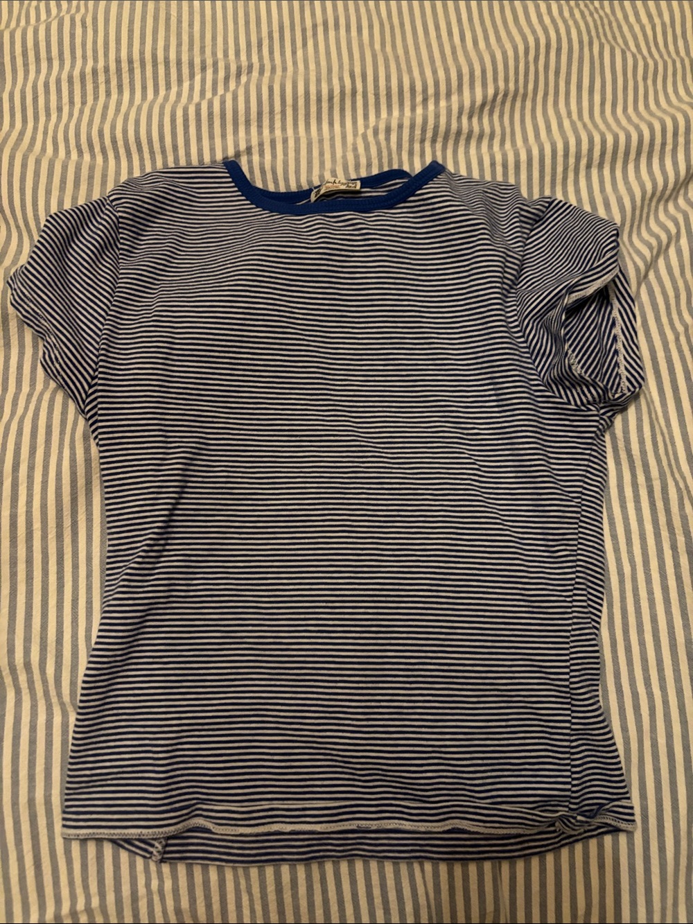 Women’s We The Free Navy & White Striped Short Sleeve Tee
